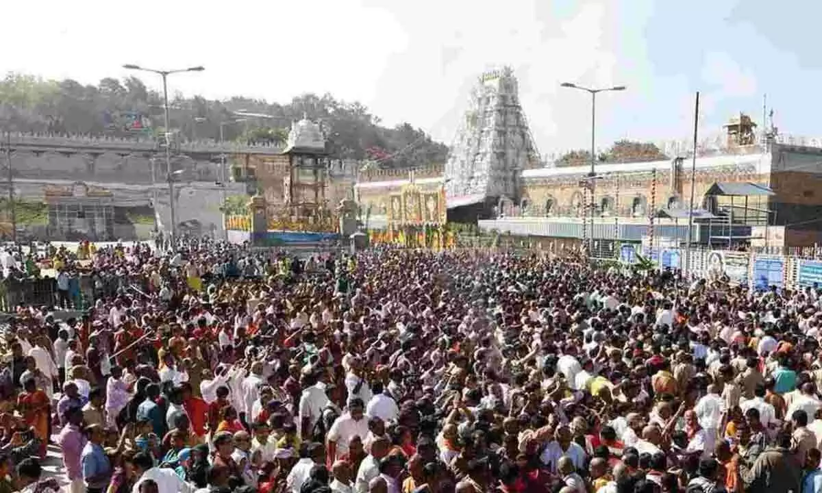 Devotee Rush continues at Tirumala Temple, to take 18 hours for darshans