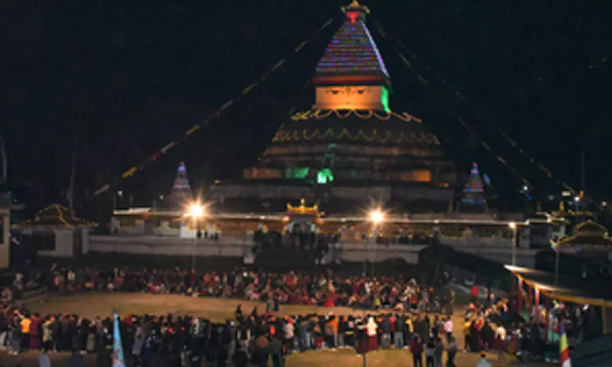 Thousands of Bhutanese nationals gather at Zemithang in Arunachal for Gorsam Kora Festival