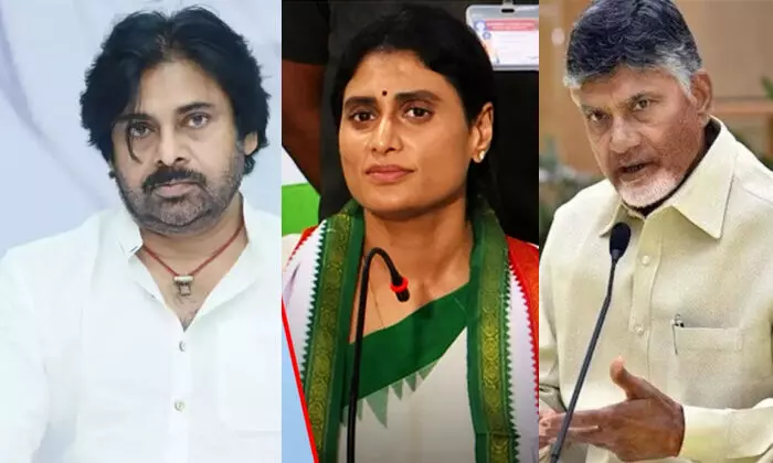 YS Sharmila Criticizes TDP, Jana Sena, and BJP Alliance