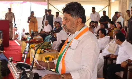 DCM D K Shivakumar appeals for teachers’ support in LS elections