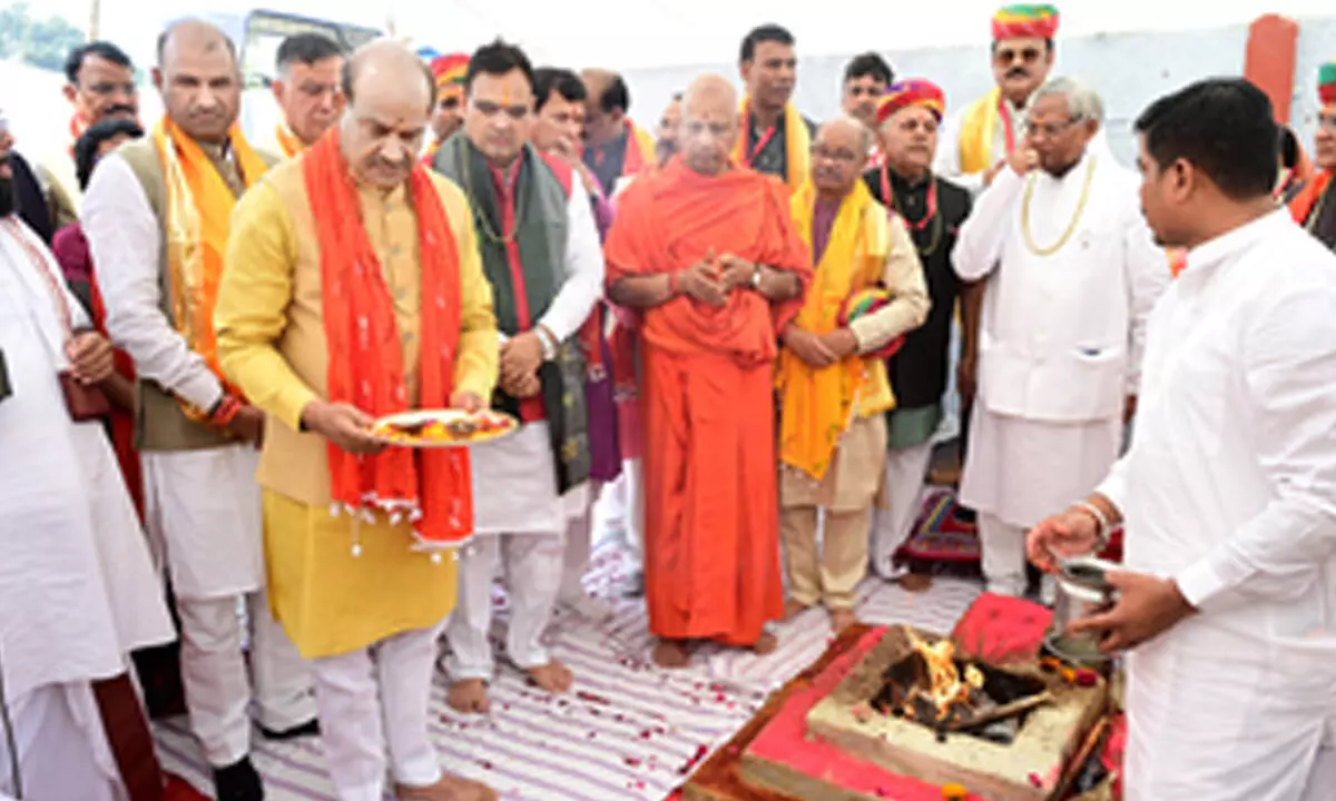 LS Speaker, Rajasthan CM offer prayers at Ram temple in Ayodhya