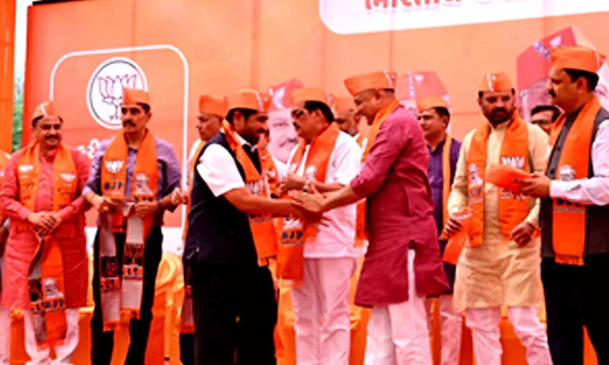 Gujarat BJP strengthens ranks with key political figures joining from Congress, BTP