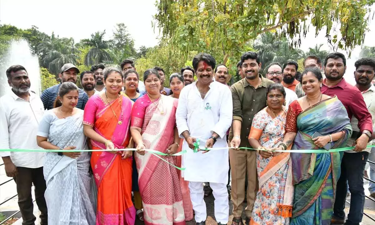MVV Satyanarayana lays inaugurates Shivaji park in Visakha East