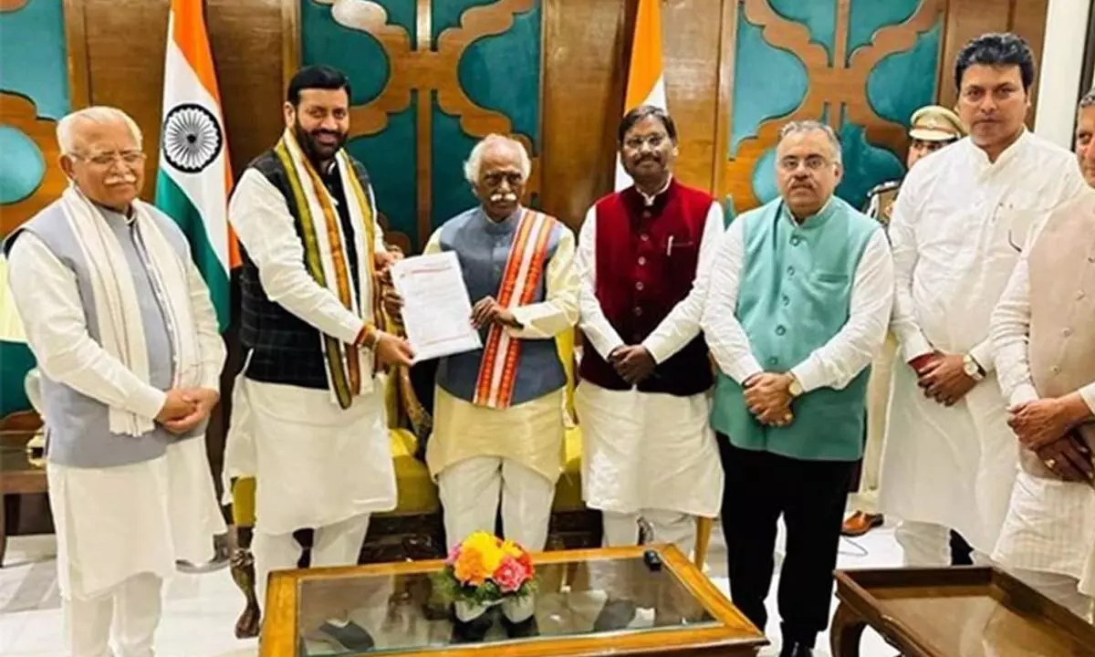 Haryana: Nayab Singh Saini stakes claim to form govt, to take oath as CM soon