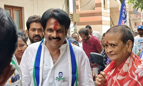 MVV Satyanarayana participates in padayatra for 58th day