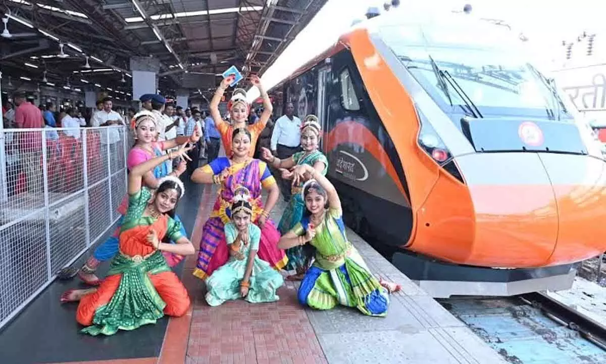 Cultural programme organised as part of Vande Bharat Express inaugural from Visakhapatnam  on Tuesday