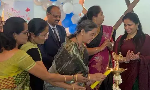 Dr Rekha Kattula Srinivasa inaugurating the women’s day programme at ICI on Tuesday. Principal Dr M Thirulogachander is also seen.