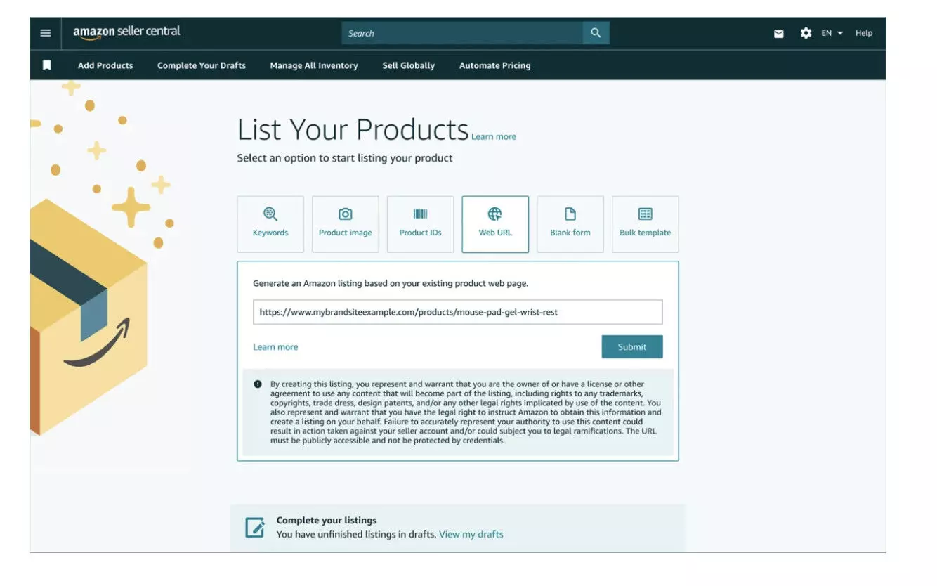 Amazon AI tool to let sellers create product pages from external links