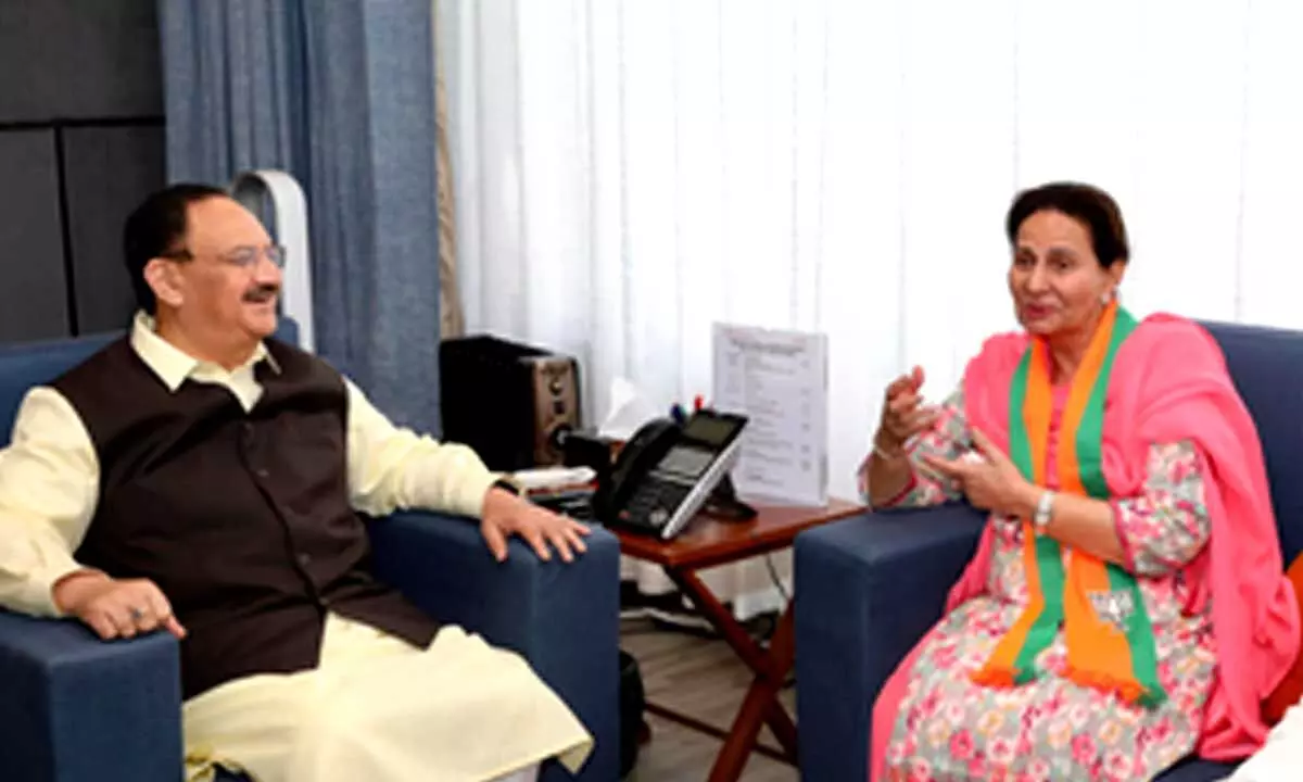 Ahead of LS polls, Patiala MP and Amarinder Singhs wife Preneet Kaur joins BJP