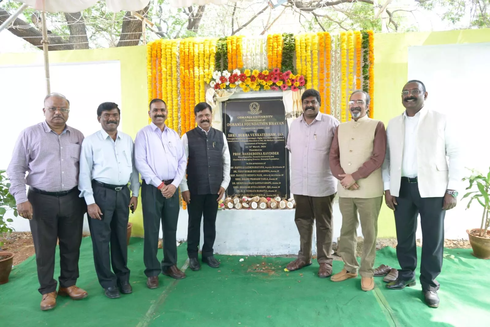 Foundation stone for Osmania Foundation Bhavan laid