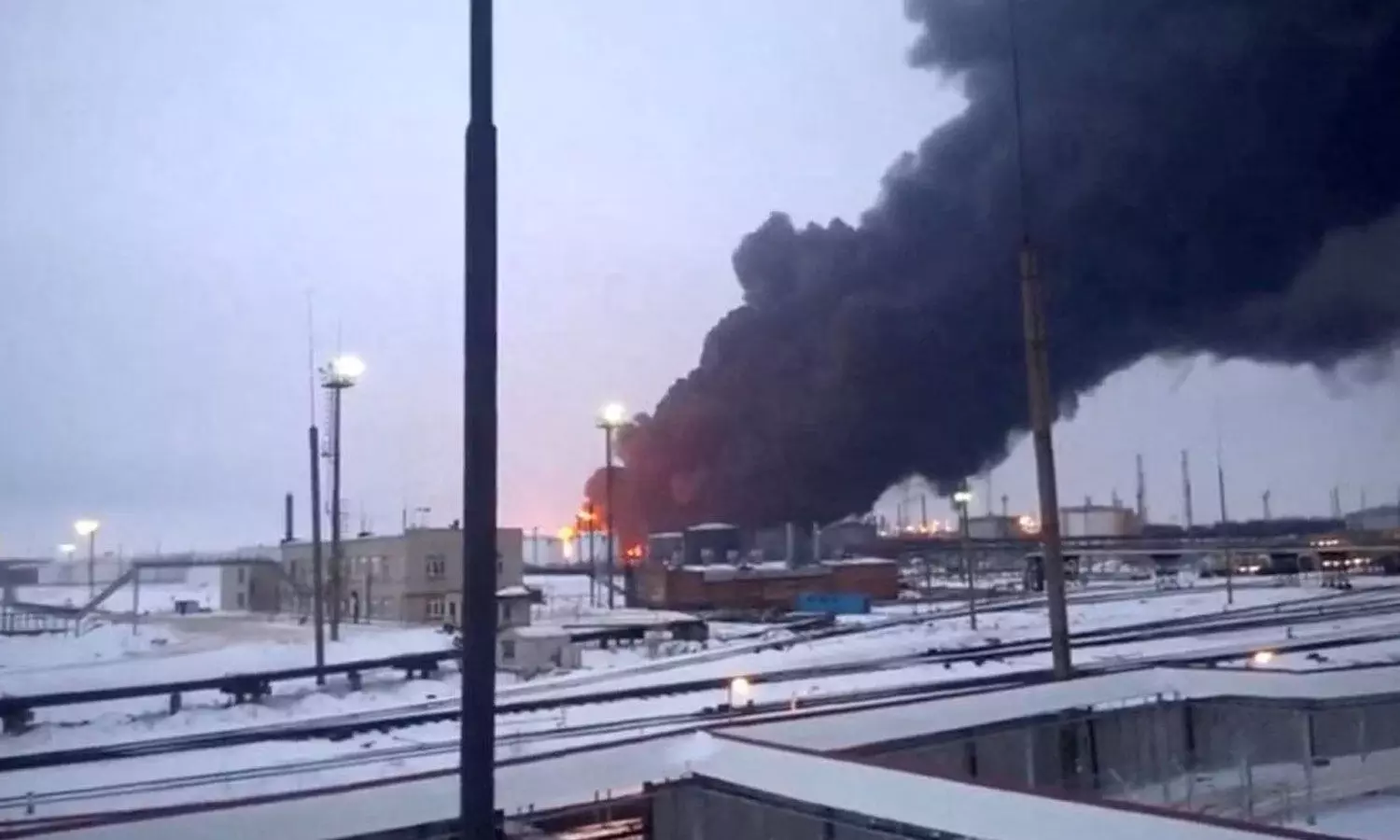Ukrainian drones attack Russian oil refinery in Kaluga region, source says
