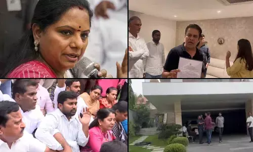 BRS MLC and daughter of former chief minister K Chandrasekhar has been taken into custody (Live Update)