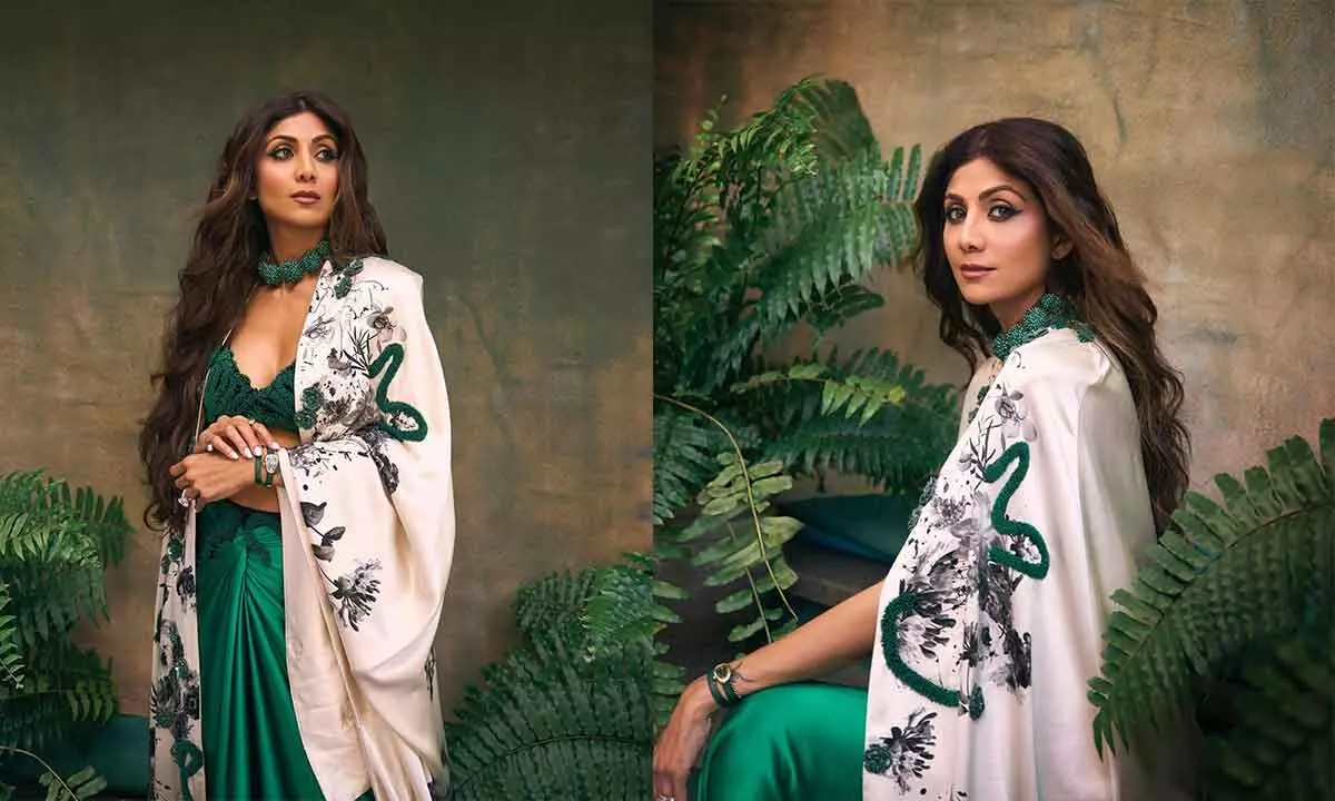 Shilpa Shetty dazzles in Emerald ensemble