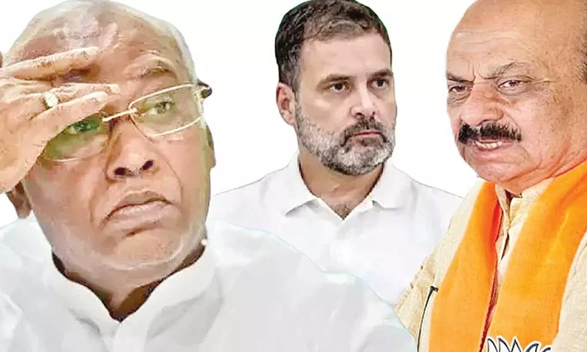 Bommai challenges Kharge & Rahul if they can win 50 seats