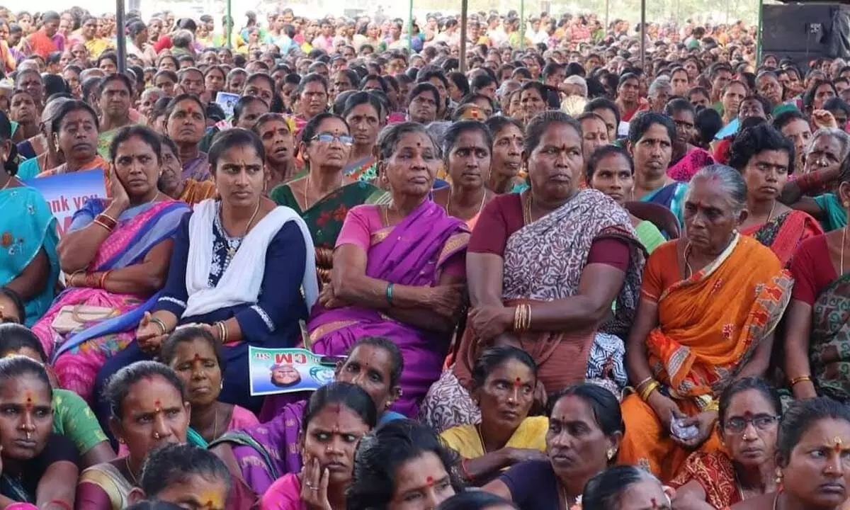 Women attending a political meet (file picture)