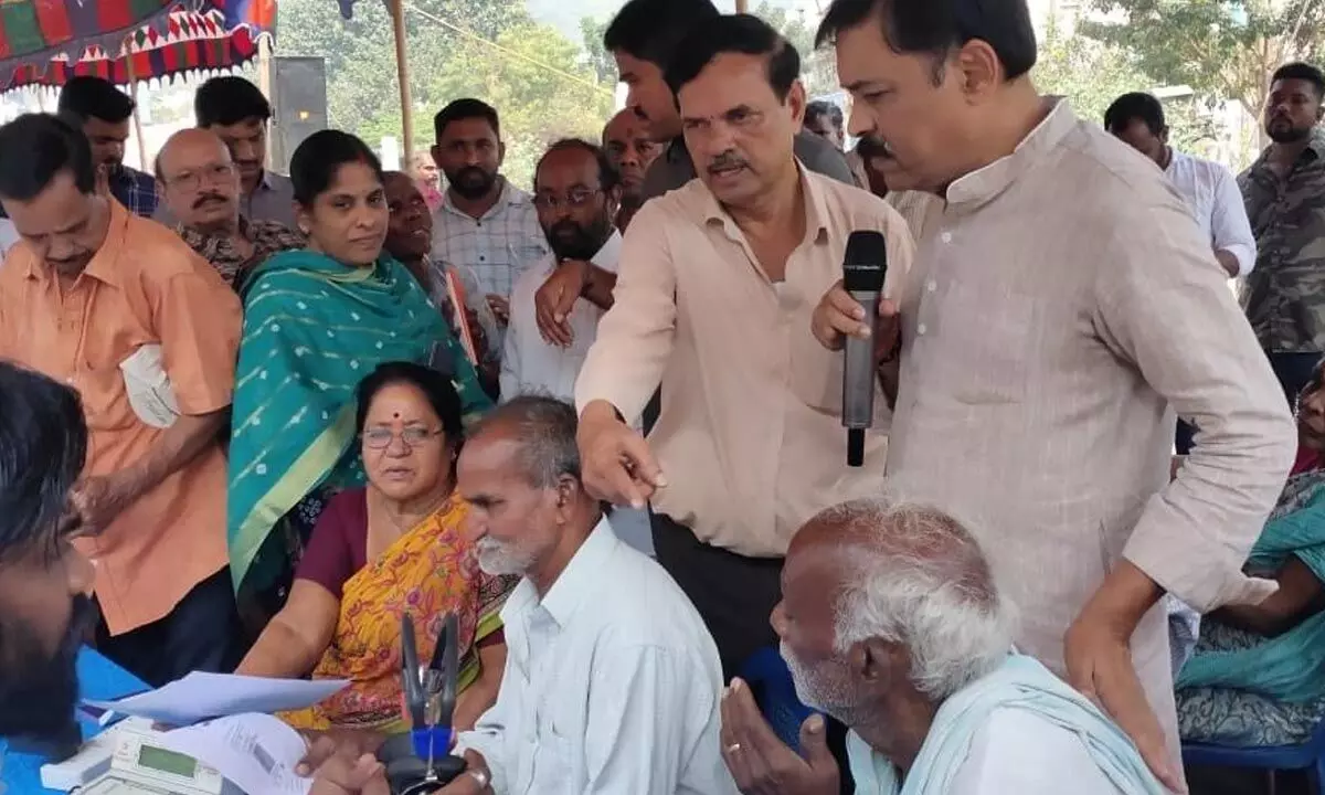 BJP Rajya Sabha member GVL Narasimha Rao organising a  programme for elderly people in Visakhapatnam