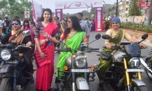 Nara Brahmani flags off Saari Run at People’s Plaza