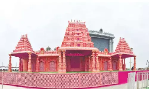 Celestial wedding of Yadadri deities today