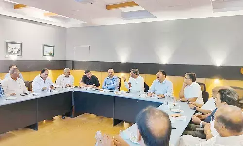 AP Chambers team of delegates holding talks with Visakhapatnam port authorities in Visakhapatnam