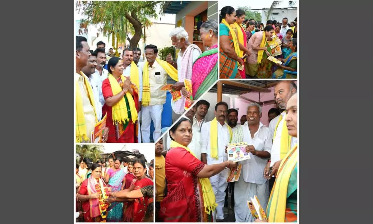 Kalyanadurgam TDP MLA candidates wife urges people vote for her husband