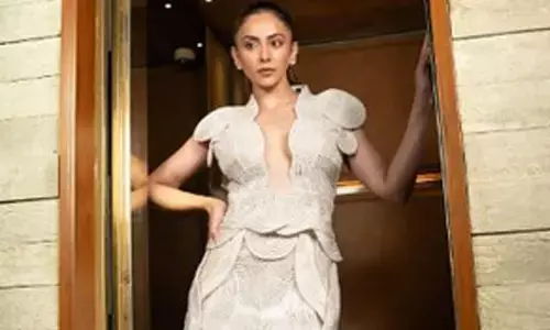 Rakul Preet shares her look in one-piece dress with intricate patterns