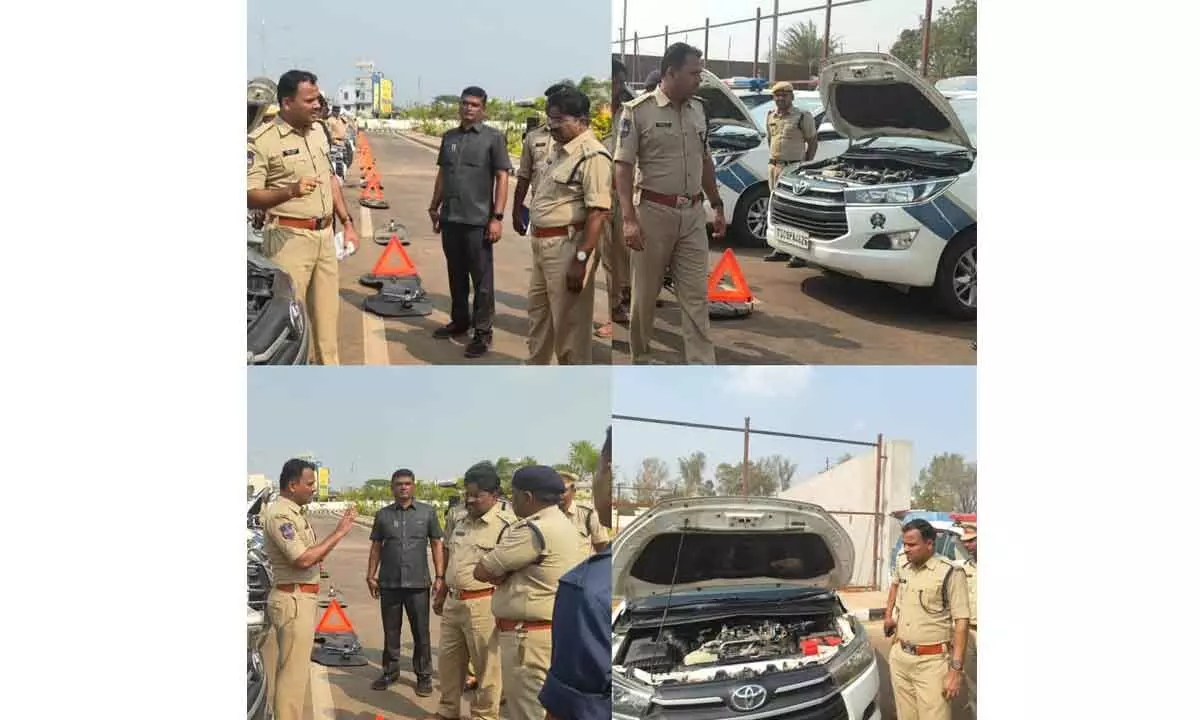 District SP Gaikwad Vaibhav Raghunath inspected the police vehicles in the district and gave instructions to the drivers