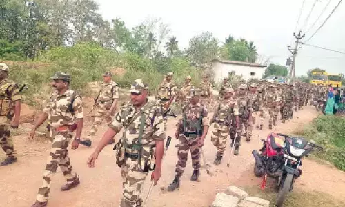 Vijayawada: NTR district cops take out flag march across district