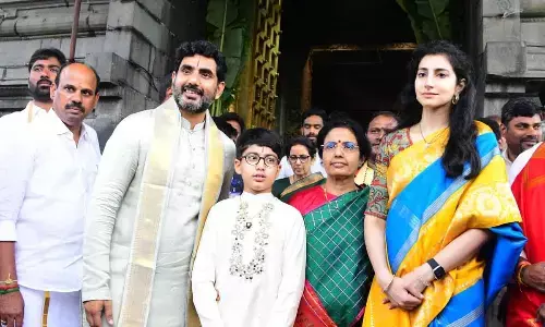 On the occasion of Devansh birthday  TDP Chief Family donates Rs 38 Lakh to TTD  Annadhanam Trust