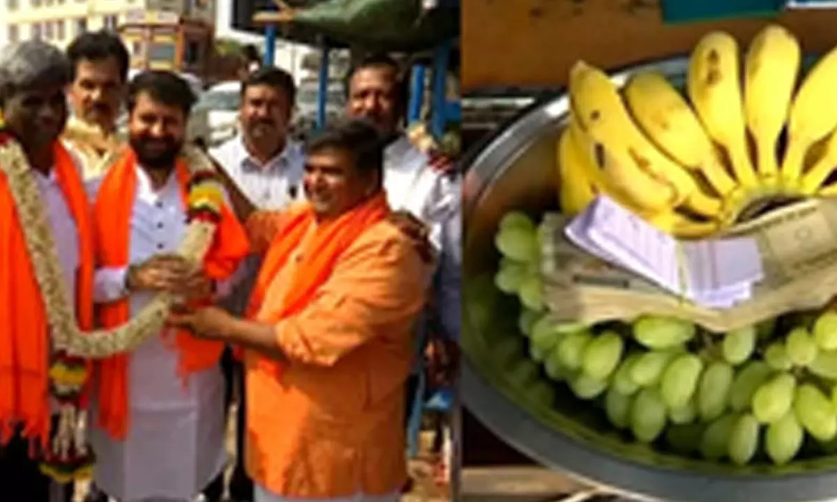 Snack shop owner gifts Rs 25k to BJP candidate in Ktaka