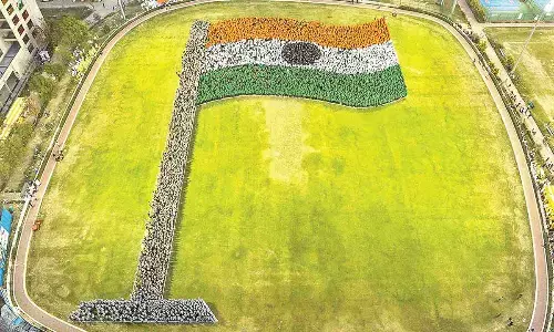 New Guinness record for largest human waving flag