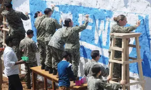 Visakhapatnam: US Marine Corps, personnel visit Andhra University