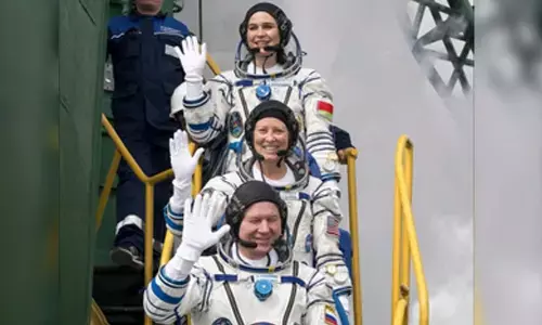 Russian Soyuz lifts off to space with 3 astronauts