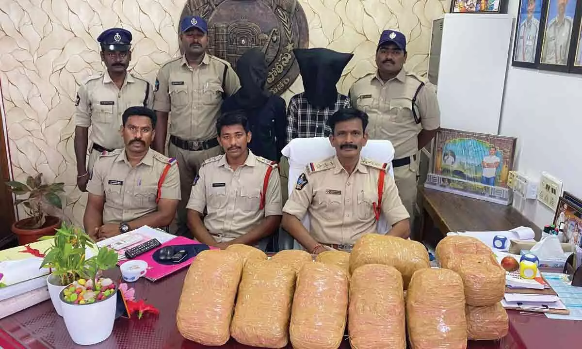 Vizianagaram: Two held, 18 kg ganja seized