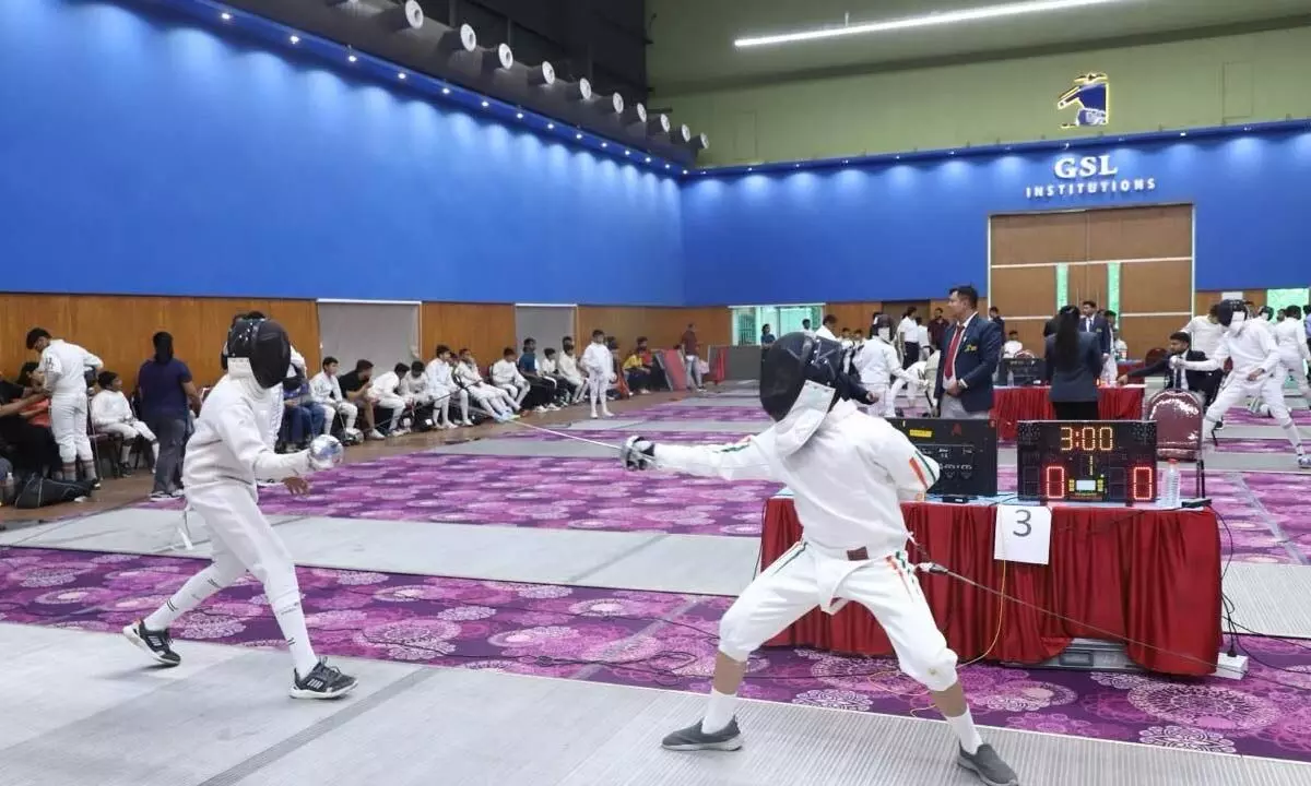 Participants at the 25th National Sub-Junior Fencing Championship
