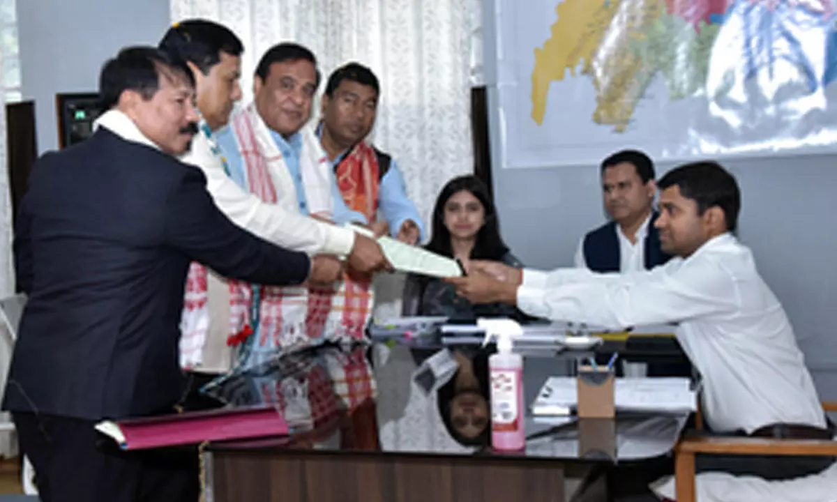 Union Minister Sarbananda Sonowal files nomination from Assams Dibrugarh