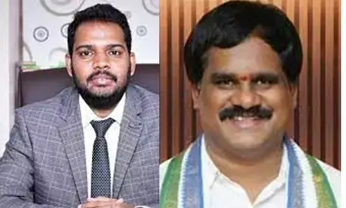 GVMC corporatorm Mohammed Sadiq and Former MLC Vamsi Krishna Srinivas Yadav