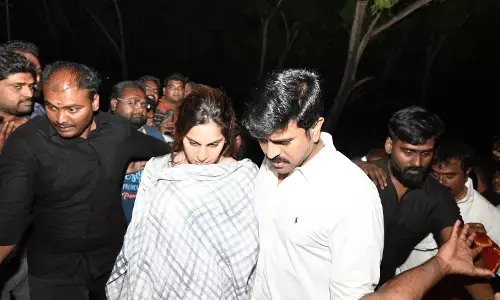 Mega power star Ram Charan arrived in Tirumala To Celebrate his birthday