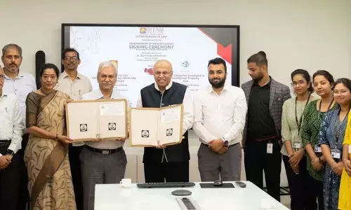 GITAM faculty signs an MoU with G-CEIP officials to promote Intellectual Property (IP) knowledge, services in Visakhapatnam campus