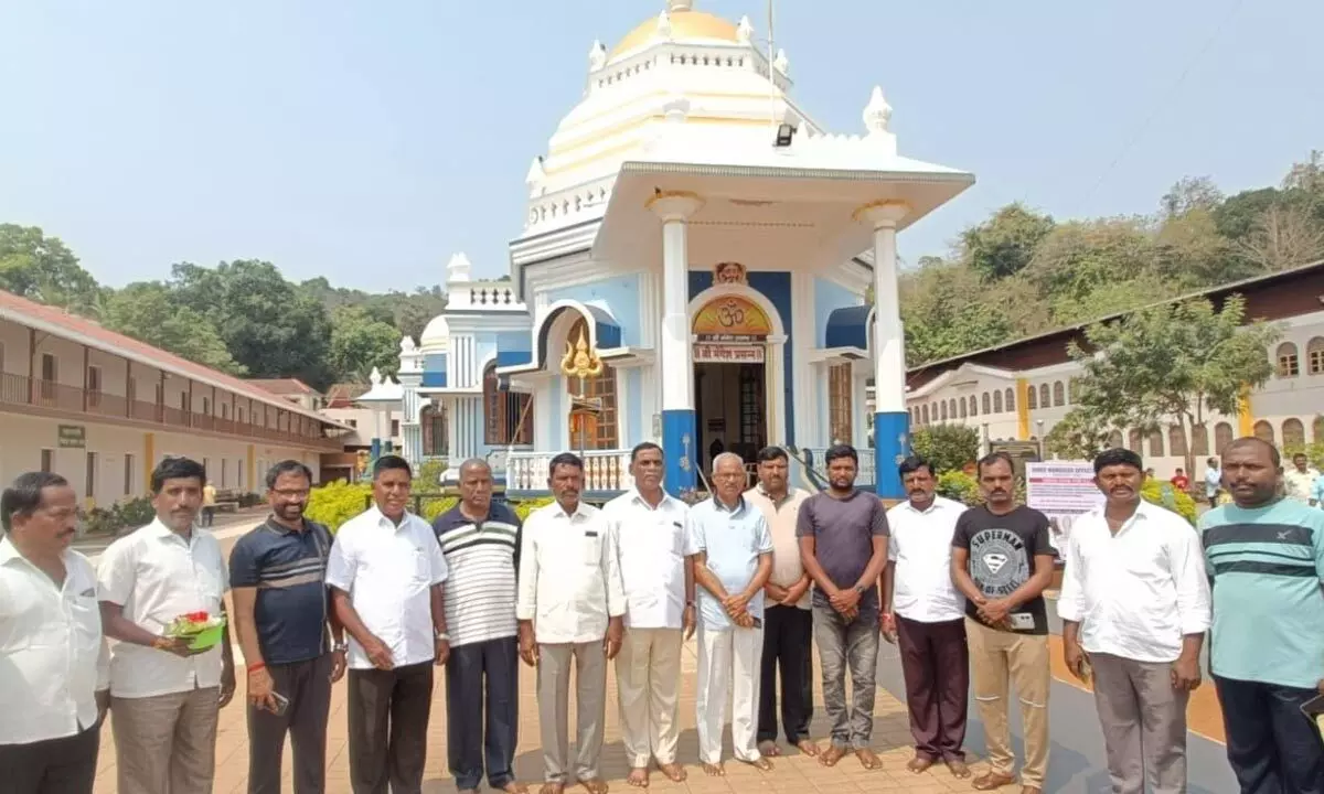 BRS local body representatives from Wanaparthy district camping in Old Goa, Mangeshwara Temple region