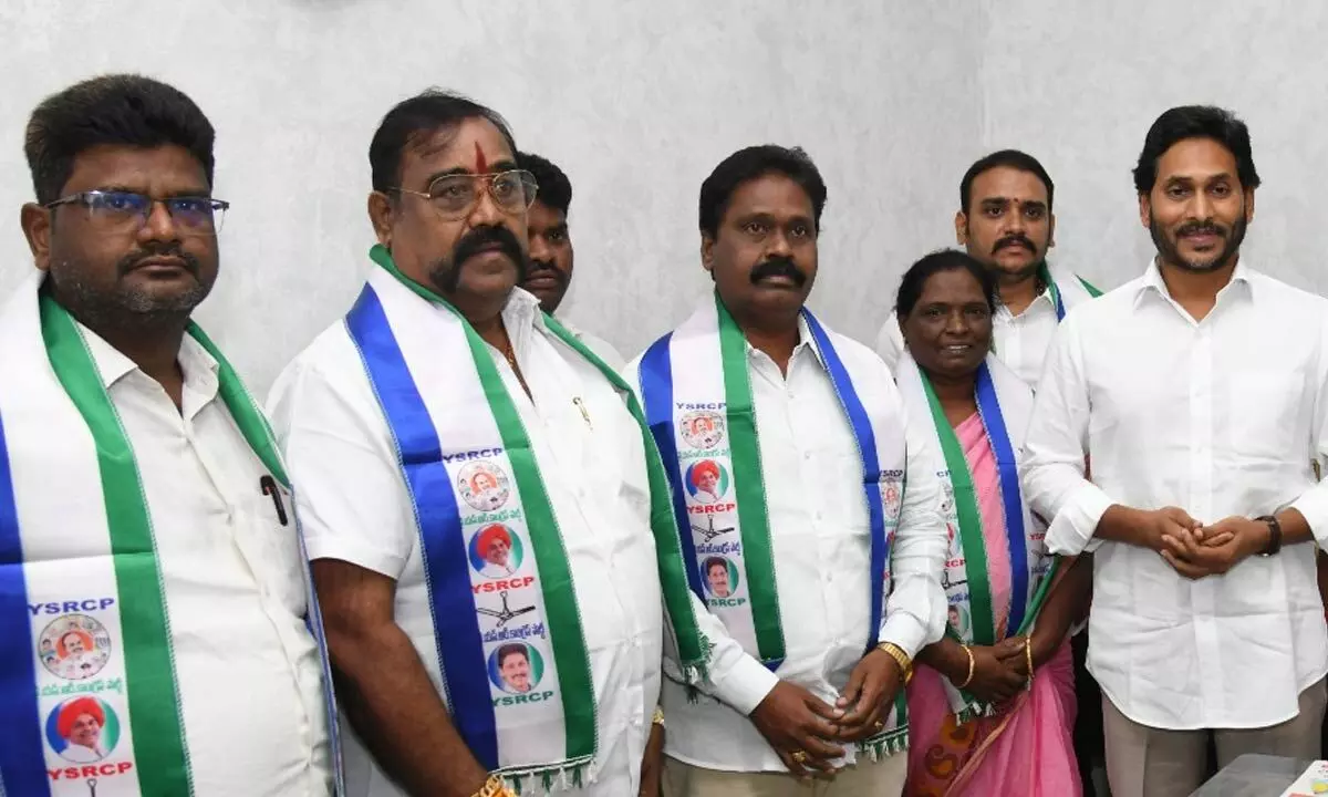 TDP and Jana Sena leaders join YSRCP in Vijayawada