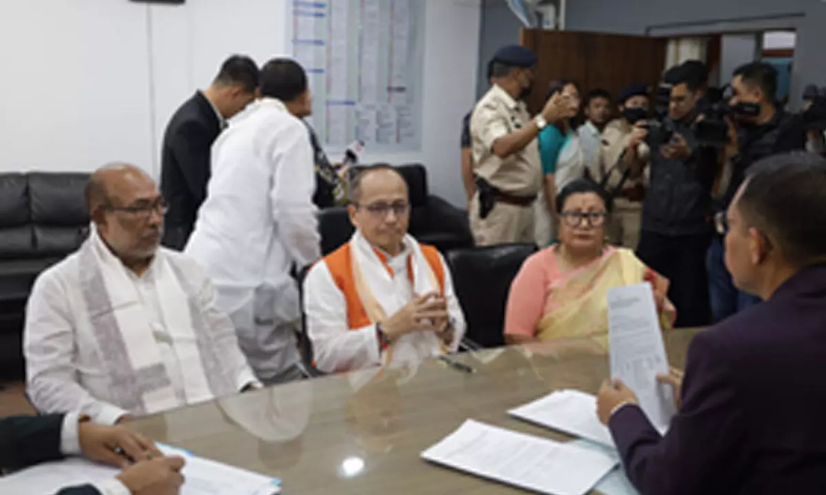 BJP candidate, two Congress nominees file nominations in Manipur