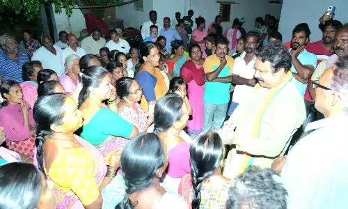 Congress supporters campaigns in ward 7 in Secunderabad cantonment constituency