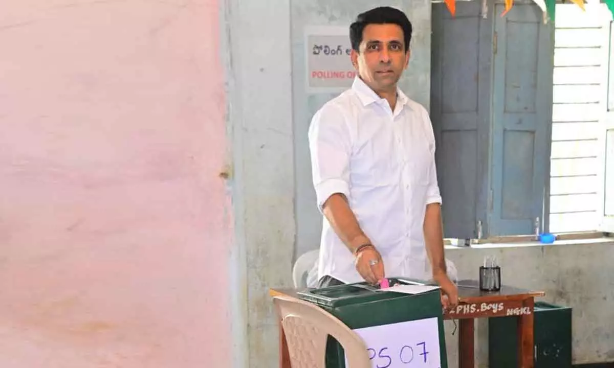 MLC By-Elections: Nagar Kurnool MLA Rajesh Reddy Casts His Vote at ZP Ground Polling Center
