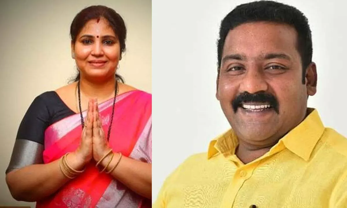 YSRCP candidate Piriya Vijaya and TDP candidate Bendalam Ashok