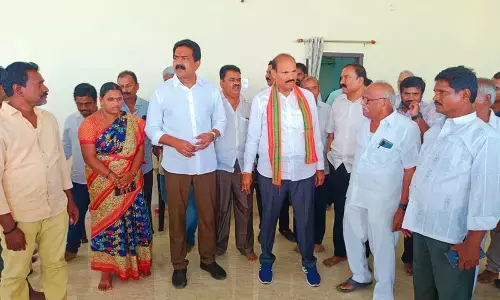 TDP candidate Bode Prasad and sitting MLA and Nuzvid TDP candidate Kolusu Parthasarathy participating in the election campaign in Penamaluru mandal