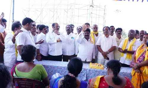 Yarlagadda Venkatrao participate in TDP formation day celebrations in Gannavaram