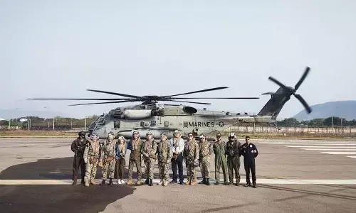 US Marine CH-53E ‘Super Stallion’ along with its crew