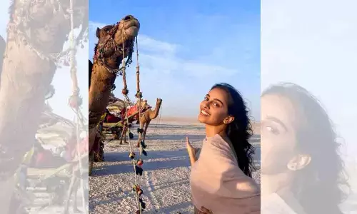 Banita Sandhu shoots in Bhuj for her pan-India film ‘G2’ with Adivi Sesh