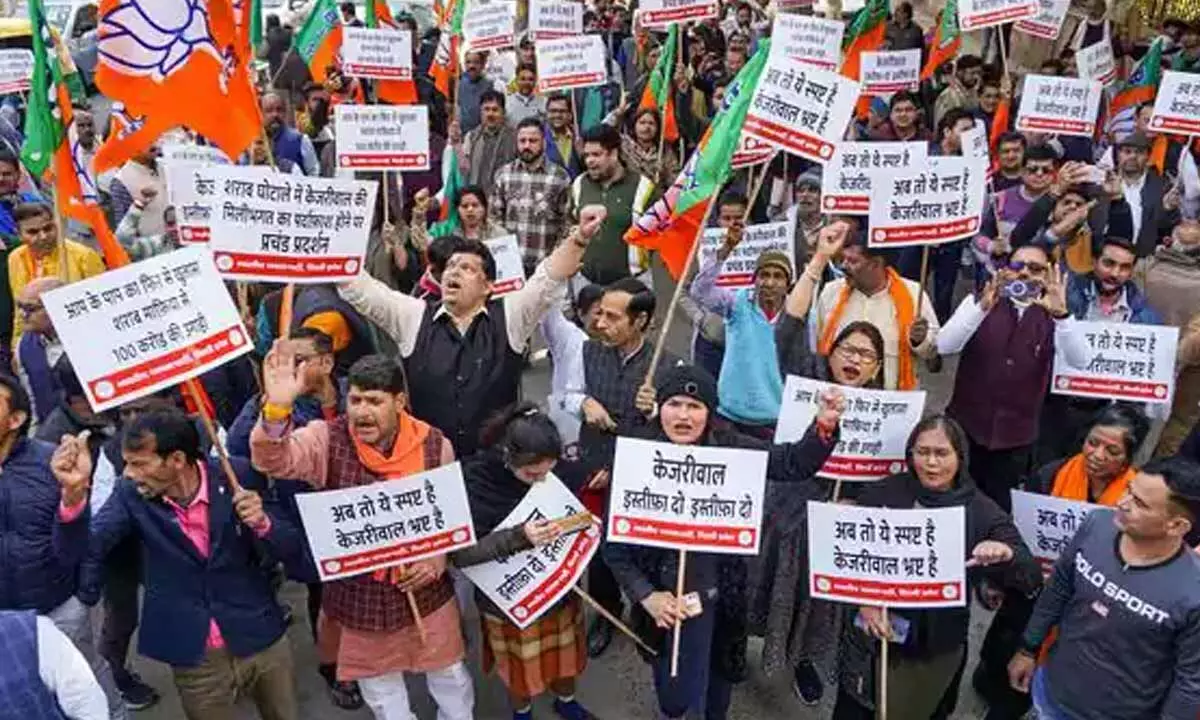 BJP Demands Arvind Kejriwals Resignation Amid Political Turmoil In Delhi