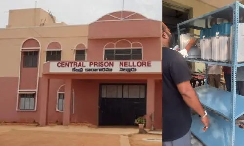 A model rack made by inmates at central prison in Nellore